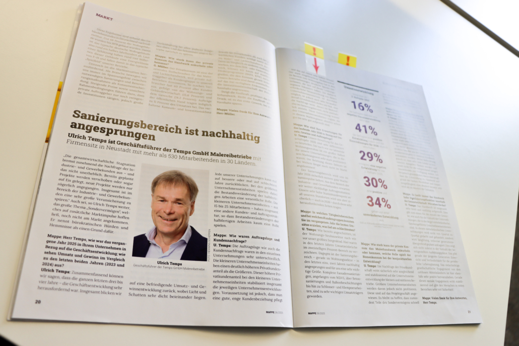 Ulrich Temps in der Mappe 06/2026